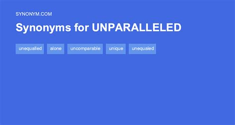 unparalleled synonyms|UNPARALLELED Synonyms .
